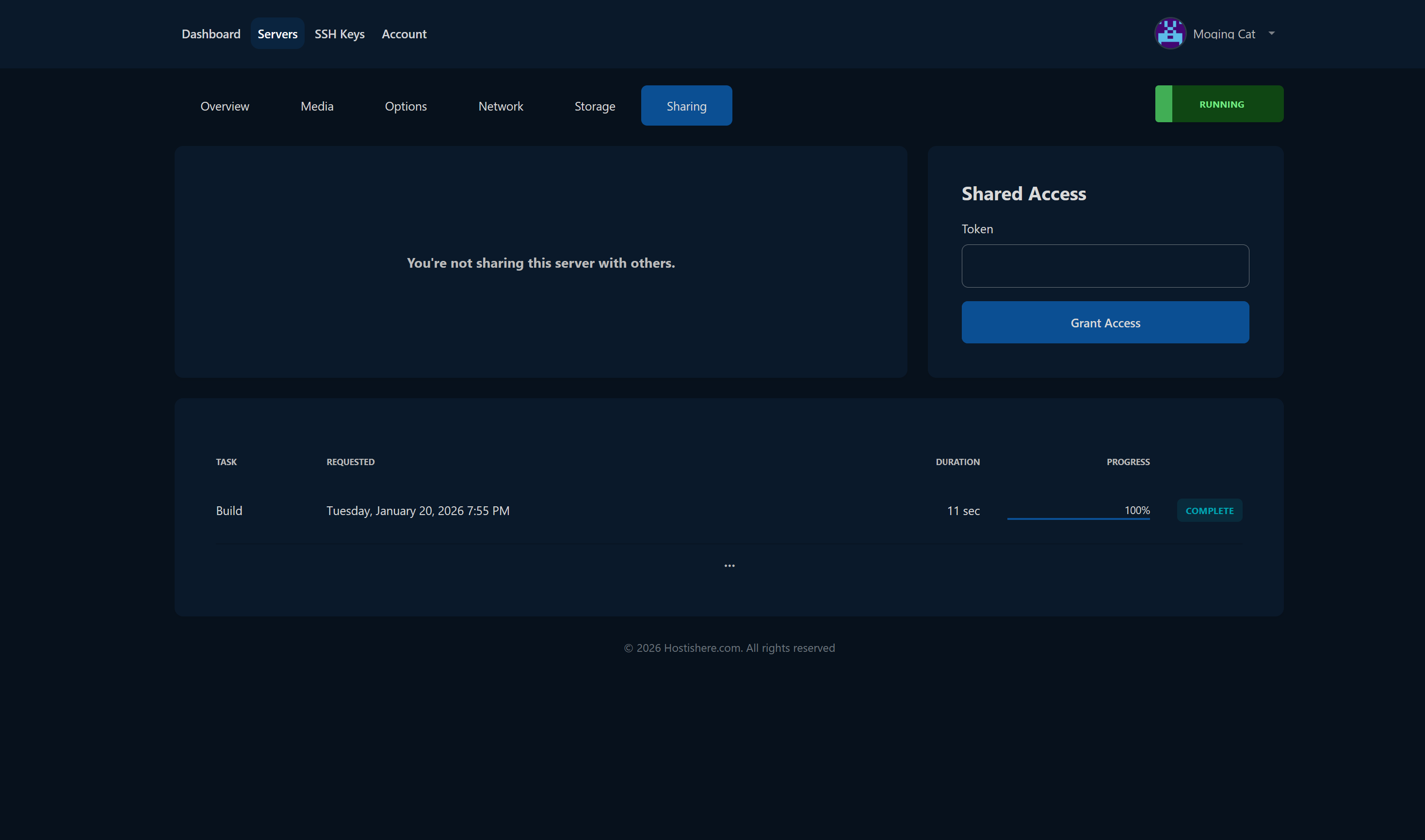 VPS networking and ISO management screen